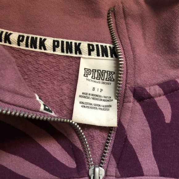 VS Pink Quarter Zip Sweatshirt - Picture 2 of 3